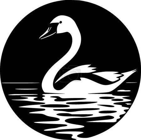 Illustration for Swan - minimalist and simple silhouette - vector illustration - Royalty Free Image