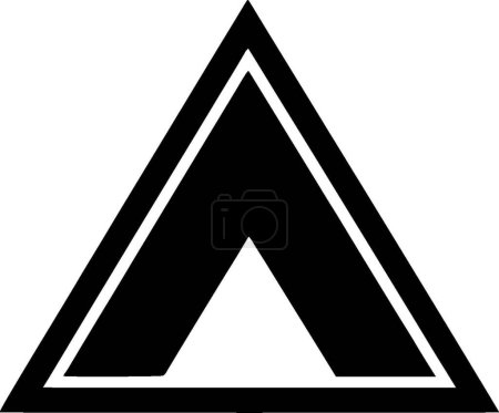 Triángulo - silueta minimalista y simple - ilustración vectorial