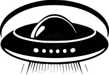 Ufo - minimalist and simple silhouette - vector illustration