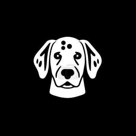 Illustration for Dalmatian - minimalist and flat logo - vector illustration - Royalty Free Image