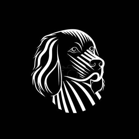 Chien - illustration vectorielle noir et blanc