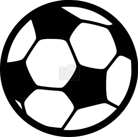 Fútbol - logo minimalista y plano - ilustración vectorial