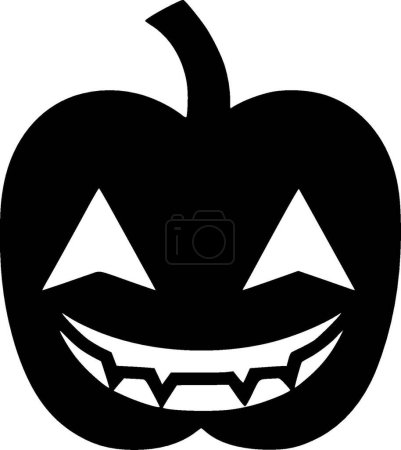 Halloween - minimalist and flat logo - vector illustration