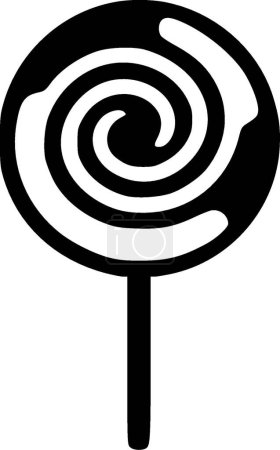 Lollipop - minimalist and flat logo - vector illustration