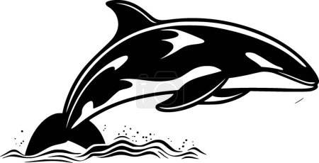 Orca - minimalist and simple silhouette - vector illustration