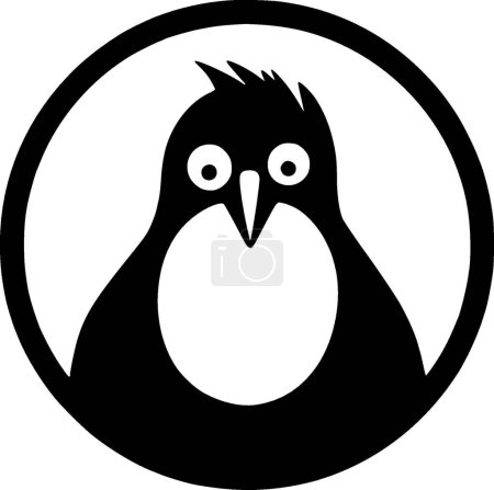 Pingouin - silhouette minimaliste et simple - illustration vectorielle