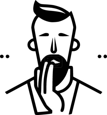 Sign language - minimalist and flat logo - vector illustration