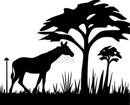 Illustration for Africa - minimalist and flat logo - vector illustration - Royalty Free Image