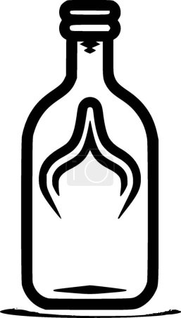 Illustration for Bottle - minimalist and flat logo - vector illustration - Royalty Free Image
