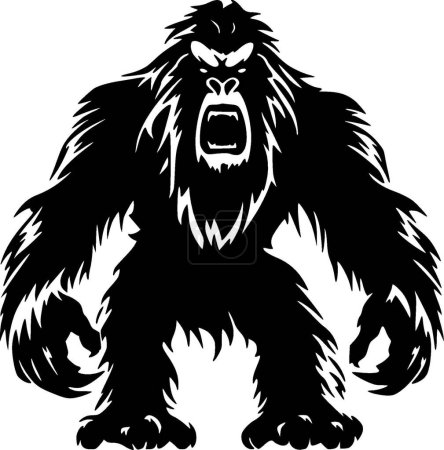 Bigfoot - minimalist and flat logo - vector illustration