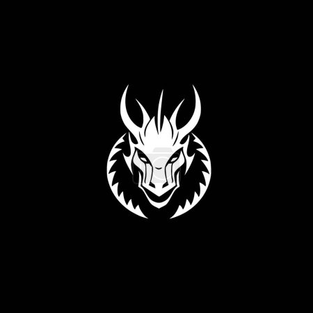 Dragon - silhouette minimaliste et simple - illustration vectorielle