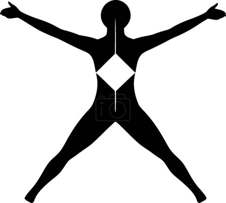 Gymnastics - minimalist and simple silhouette - vector illustration