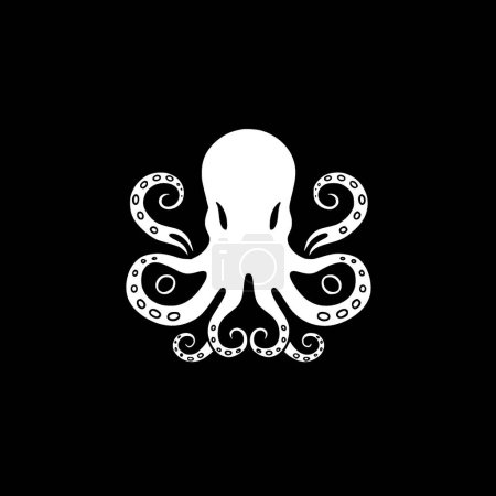 Octopus - minimalist and flat logo - vector illustration