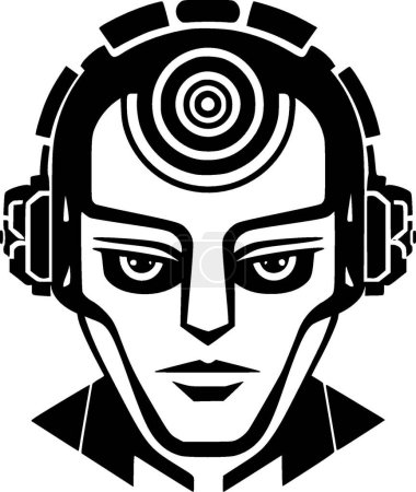 Ilustración de Robot - logotipo vectorial de alta calidad - ilustración vectorial ideal para el gráfico de camisetas - Imagen libre de derechos