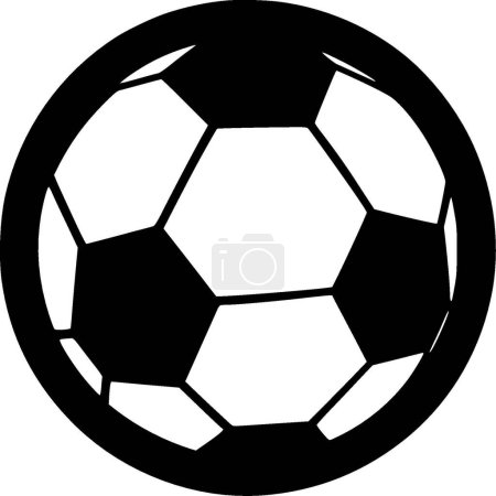 Soccer - silhouette minimaliste et simple - illustration vectorielle