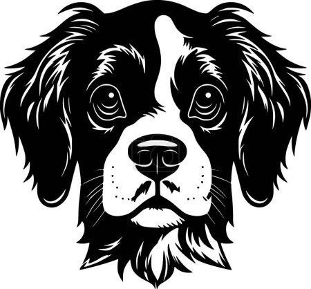 Illustration for Terrier - minimalist and flat logo - vector illustration - Royalty Free Image