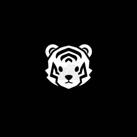Tigerbaby - minimalistische und einfache Silhouette - Vektorillustration