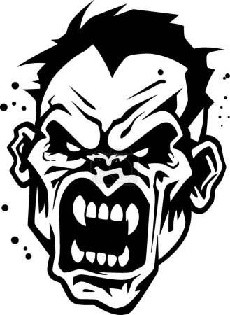 Zombie - logotipo vectorial de alta calidad - ilustración vectorial ideal para el gráfico de la camiseta
