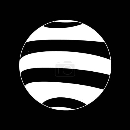 Ball - black and white isolated icon - vector illustration