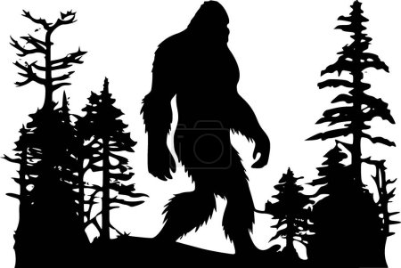 Bigfoot - minimalistische und einfache Silhouette - Vektorillustration