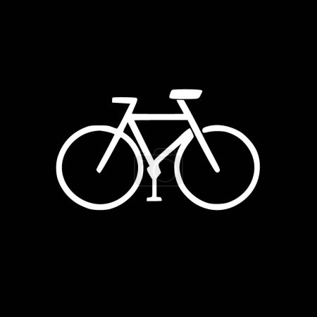 Fahrrad - minimalistische und einfache Silhouette - Vektorillustration