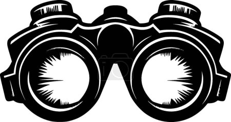 Binoculars - minimalist and simple silhouette - vector illustration