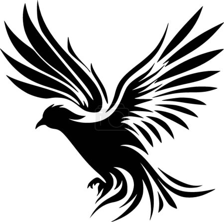 Dove - minimalist and flat logo - vector illustration