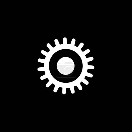 Engrenages - logo minimaliste et plat - illustration vectorielle