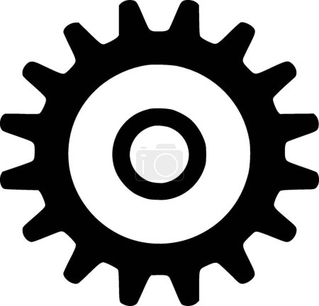 Illustration for Gear - minimalist and flat logo - vector illustration - Royalty Free Image