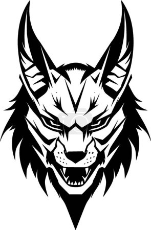 Téléchargez les illustrations : Lynx - silhouette minimaliste et simple - illustration vectorielle - en licence libre de droit