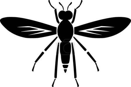 Mosquito - logo minimalista y plano - ilustración vectorial