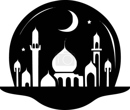 Ramadán - logo minimalista y plano - ilustración vectorial