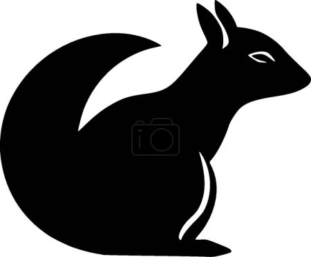 Illustration for Skunk - black and white vector illustration - Royalty Free Image