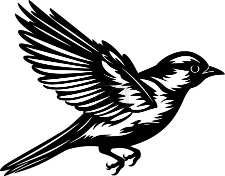Illustration for Sparrow - minimalist and flat logo - vector illustration - Royalty Free Image