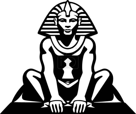 Sphinx - minimalist and flat logo - vector illustration