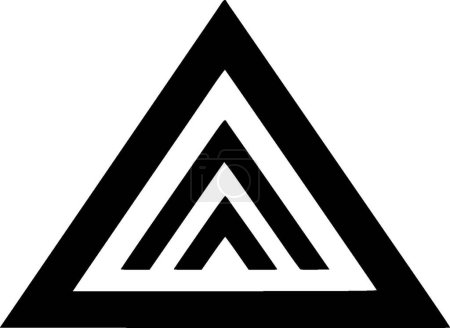 Triángulo - silueta minimalista y simple - ilustración vectorial