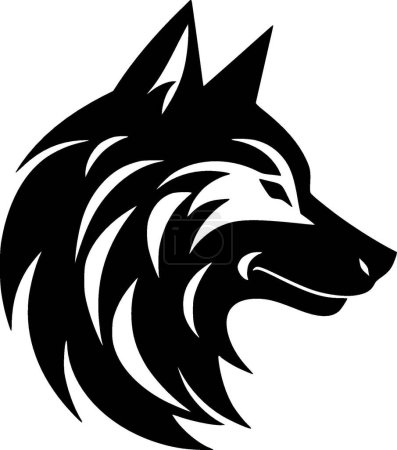 Wolf - minimalist and simple silhouette - vector illustration