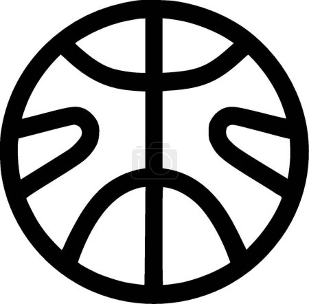 Baloncesto - logo minimalista y plano - ilustración vectorial