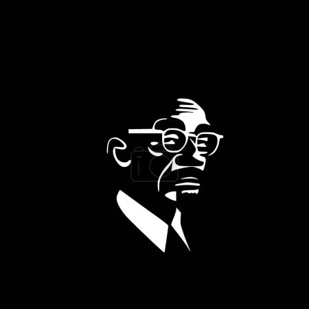 Black history - minimalist and simple silhouette - vector illustration