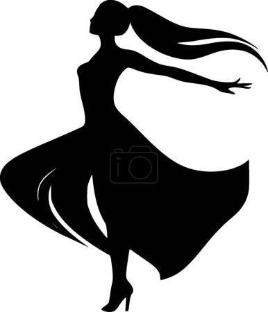 Illustration for Dance - minimalist and flat logo - vector illustration - Royalty Free Image