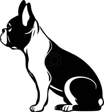 bulldog francés - logotipo vectorial de alta calidad - ilustración vectorial ideal para gráfico camiseta