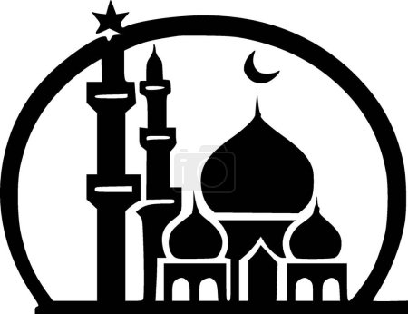 Illustration for Islam - minimalist and simple silhouette - vector illustration - Royalty Free Image