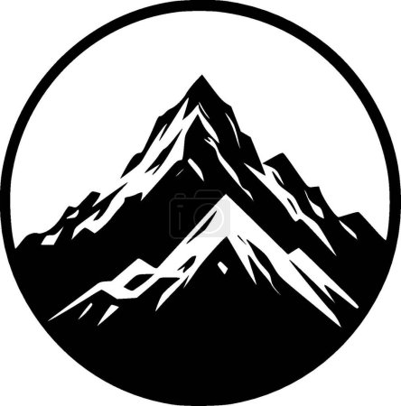 Bergkette - minimalistisches und flaches Logo - Vektorillustration