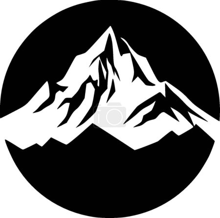 Berge - minimalistische und einfache Silhouette - Vektorillustration