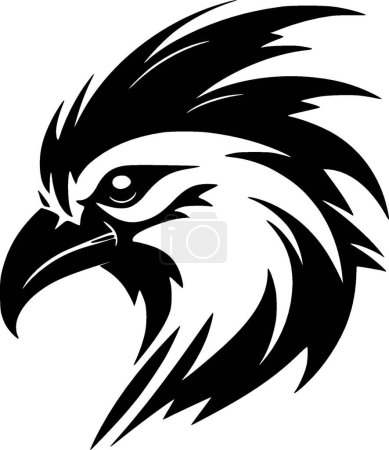 Parrot - minimalist and flat logo - vector illustration