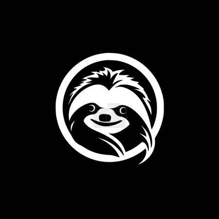 Sloth - logo minimaliste et plat - illustration vectorielle