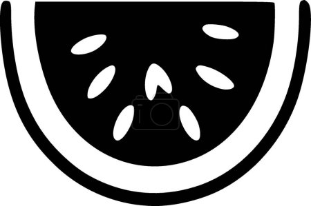 Illustration for Watermelon - minimalist and flat logo - vector illustration - Royalty Free Image