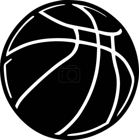 Basketball - minimalist and flat logo - vector illustration