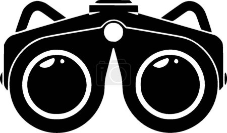Binoculars - minimalist and flat logo - vector illustration