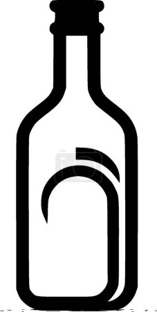 Bottle - minimalist and simple silhouette - vector illustration